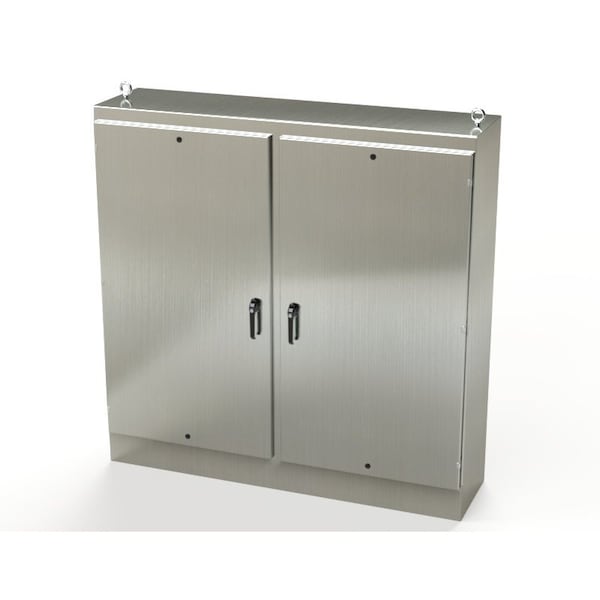 Saginaw Control & Engineering 3 Point Latch with Padlock/Keylock Handle Electrical Enclosures, 72 in H, 18 in D, 72 in W SCE-72EL7218SSFSD - main